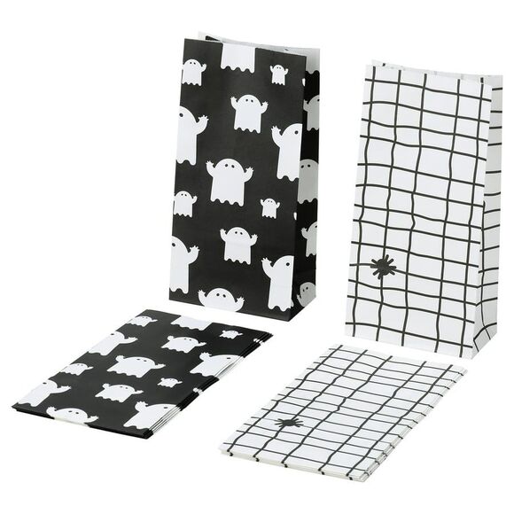 IKEA Halloween Paper Bags Lunch Goodie Gift 12 Pack Bag Kustfyr Quick FREE Ship - Picture 1 of 4